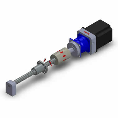 application of PG universal planetary speed reducer onto ball screw application of PG universal planetary speed reducer onto ball screw