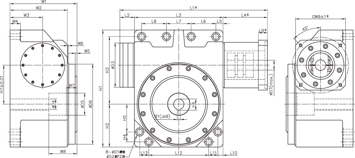 Appearance dimensions WG turbine