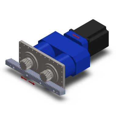 implementation rack drive with BMU inline planetary gear reducer
